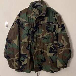 U.S. Army Woodland Camouflage Field Jacket - Green, Brown, Black